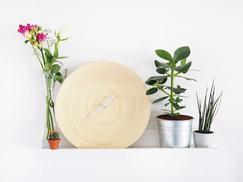 DIY Uhr aus der Ikea Bambus Schale HULTET Yeah Handmade